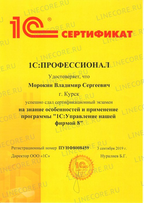 1С:Профессионал. Управление нашей фирмой 8